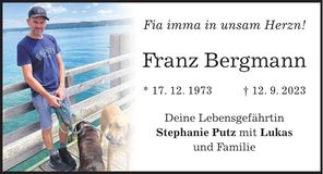 Traueranzeige Franz Bergmann