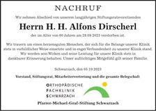 Traueranzeige Drischerl Pfr. Alfons