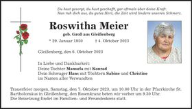 Traueranzeige Roswitha Meier