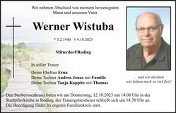 Traueranzeige Werner Wistuba