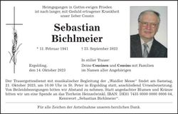Traueranzeige Sebastian Bichlmeier
