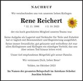 Traueranzeige Rene Reichert