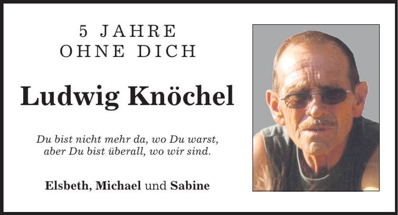 Traueranzeige Ludwig Knöchel