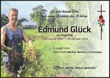 Traueranzeige Edmund Glück