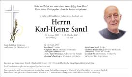 Traueranzeige Karl-Heinz Santl