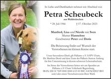 Traueranzeige Petra Scheubeck