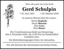 Traueranzeige Gerd Schulpin
