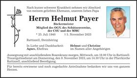 Traueranzeige Helmut Payer