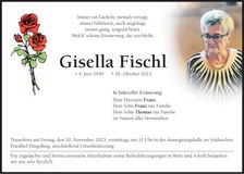 Traueranzeige Gisella Fischl