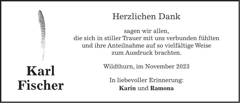 Traueranzeige Karl Fischer