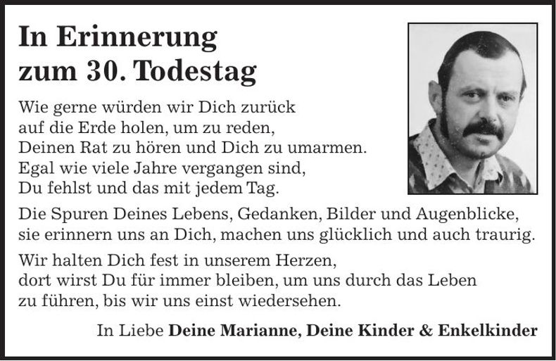 Traueranzeige Schorsch Lorenz