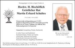 Traueranzeige Martin Schultes