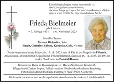 Traueranzeige Frieda Bielmeier