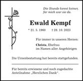 Traueranzeige Ewald Kempf