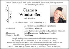 Traueranzeige Carmen Windstoßer