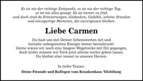 Traueranzeige Carmen Windstoßer