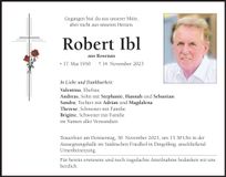 Traueranzeige Robert Ibl
