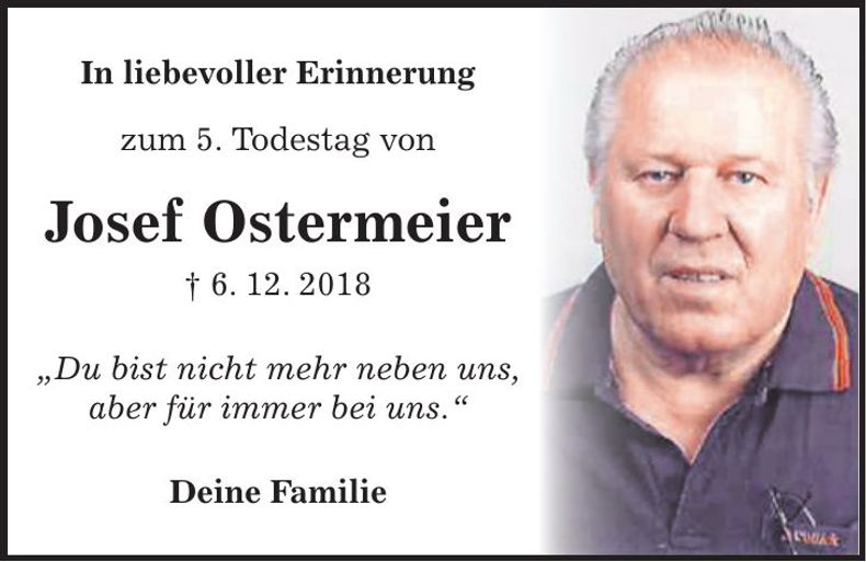 Traueranzeige Josef Ostermeier
