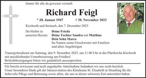 Traueranzeige Richard Feigl