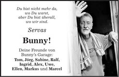 Traueranzeige Bunny Bunny