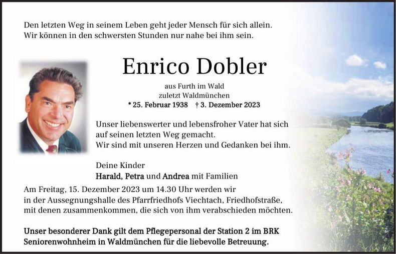 Traueranzeige Dobler Enrico