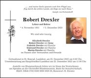 Traueranzeige Robert Drexler