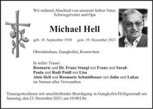Traueranzeige Michael Hell