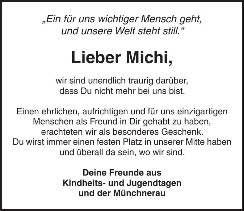 Traueranzeige Michael Kurtz