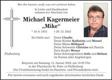 Traueranzeige Michael Kagermeier