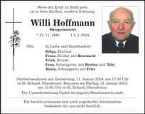 Traueranzeige Willi Hoffmann