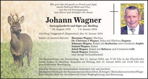 Traueranzeige Johann Wagner