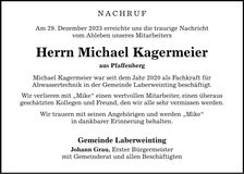 Traueranzeige Michael Kagermeier