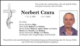 Traueranzeige Norbert Czura