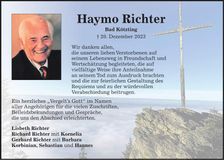 Traueranzeige Haymo Richter