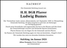 Traueranzeige Ludwig Bumes