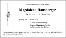 Traueranzeige Magdalena Hausberger
