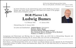 Traueranzeige Ludwig Bumes