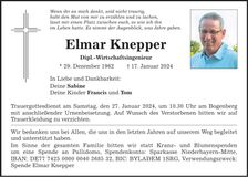 Traueranzeige Elmar Knepper
