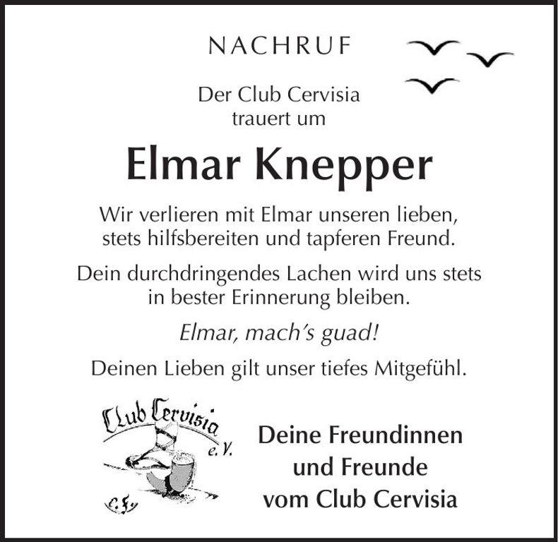 Traueranzeige Elmar Knepper