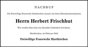 Traueranzeige Herbert Frischhut