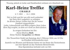 Traueranzeige Karl-Heinz Treffke