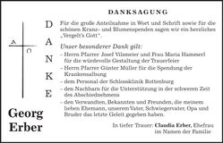Traueranzeige Georg Erber