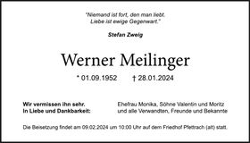 Traueranzeige Werner Meilinger