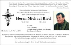 Traueranzeige Michael Ried