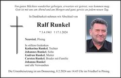 Traueranzeige Ralf Runkel