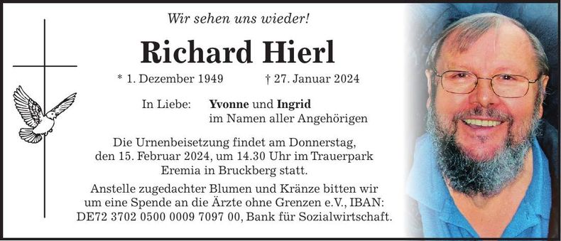 Traueranzeige Richard Hierl