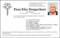 Traueranzeige Else Dengscherz