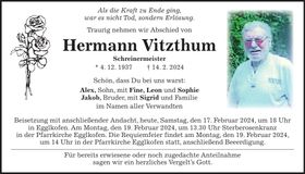 Traueranzeige Hermann Vitzthum
