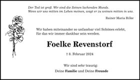 Traueranzeige Foelke Revenstorf