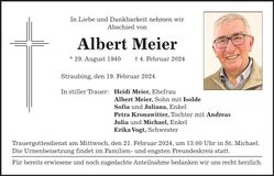 Traueranzeige Albert Meier